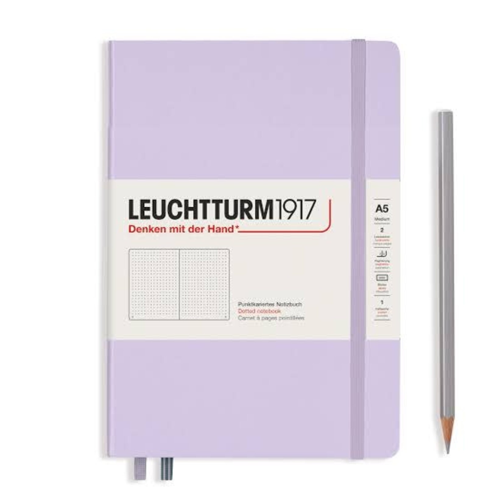 Leuchtturm Leuchtturm A5 Hardcover Notebook - Lilac, Dotted