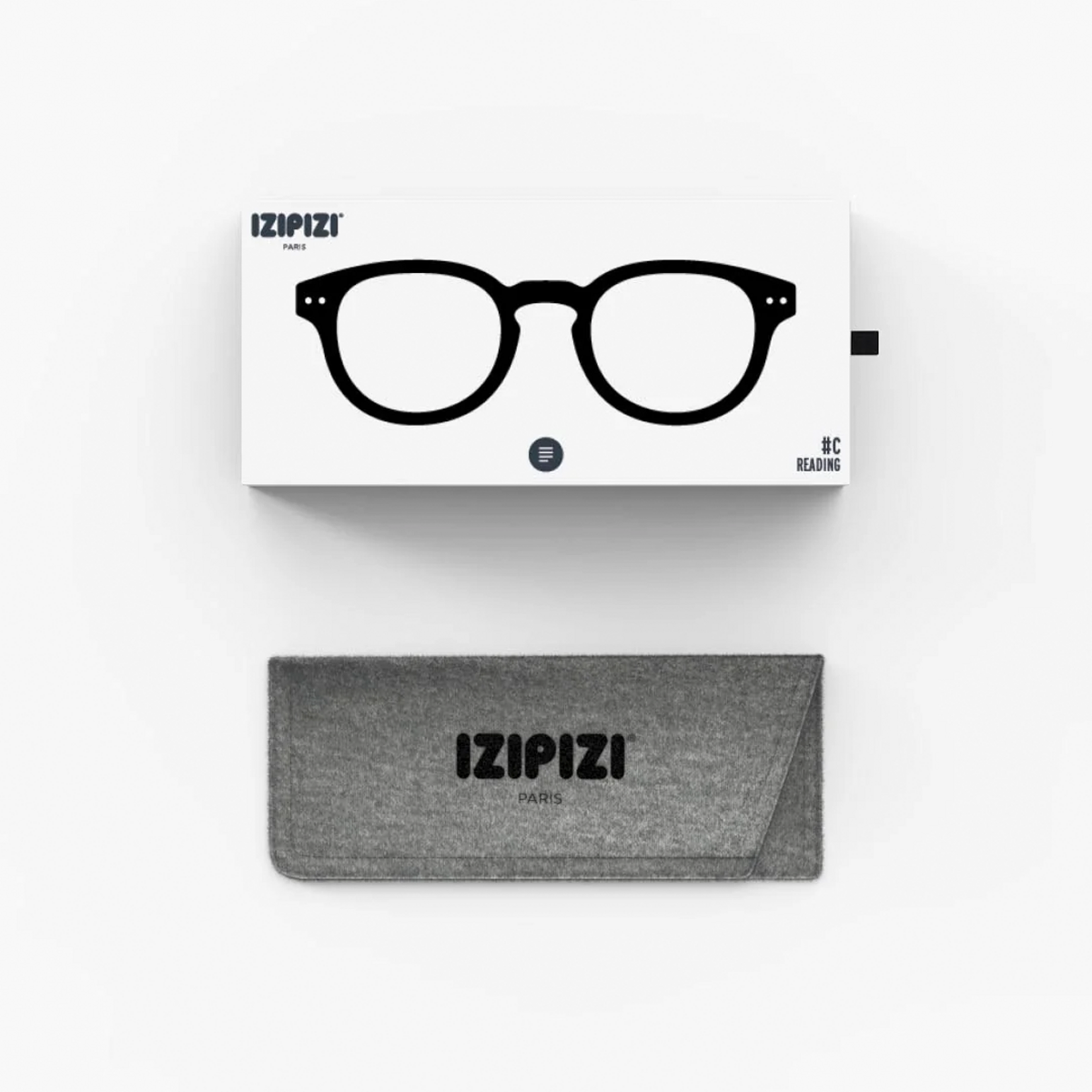 IZIPIZI IZIPIZI C Reading Glasses, Black, +3.0