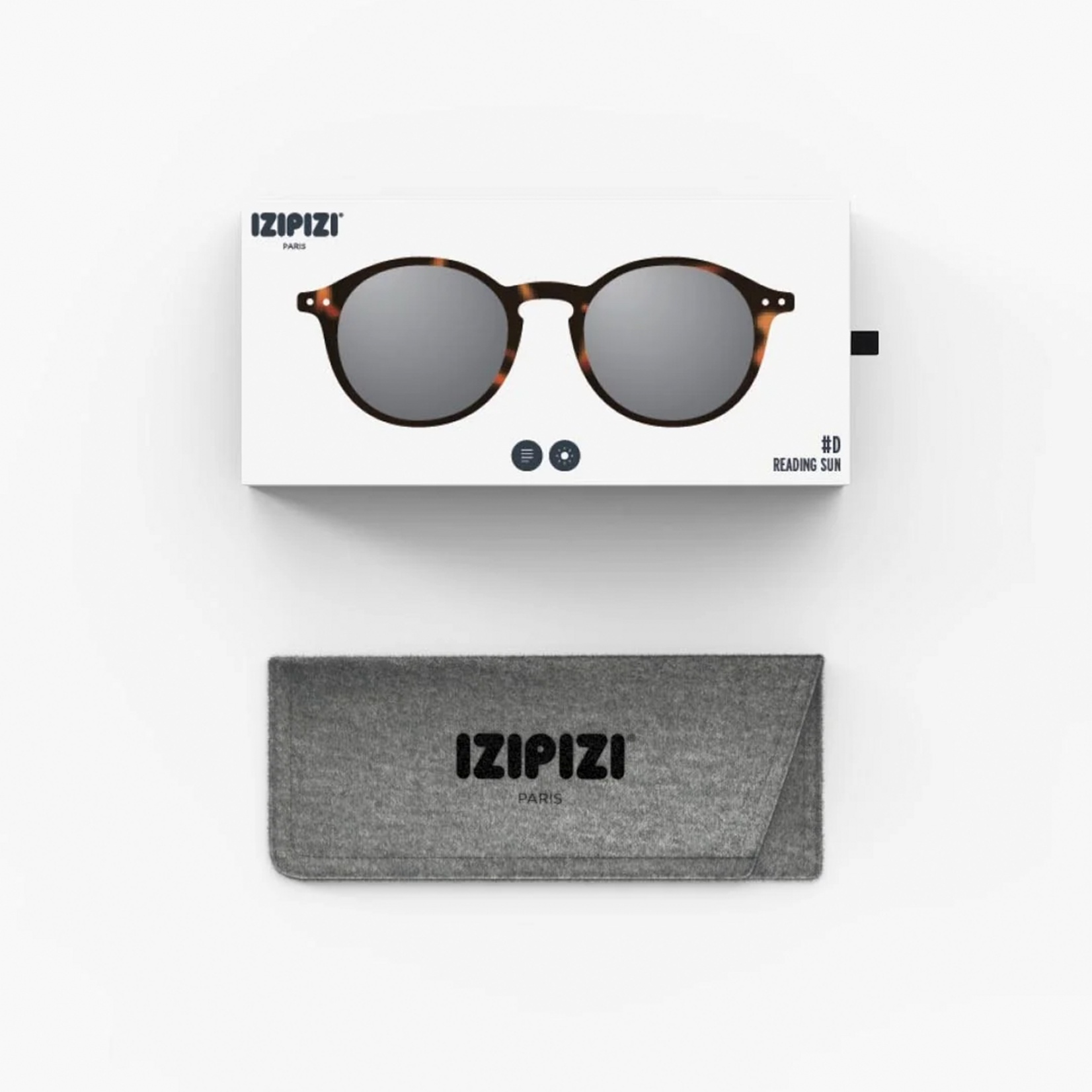 IZIPIZI IZIPIZI D Reading Sun Glasses, Tortoise, +2.5