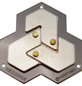 Hexagon Puzzle - Hanayama Cast Metal Puzzle - Difficulty Level 4/6