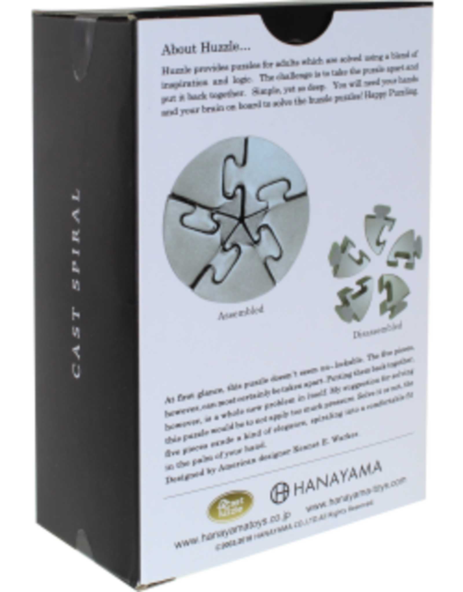 Spiral Puzzle - Hanayama Cast Metal Puzzle - Difficulty Level 5/6