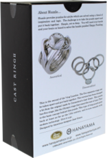 Ring 2 Puzzle - Hanayama Cast Metal Puzzle - Difficulty Level 5/6