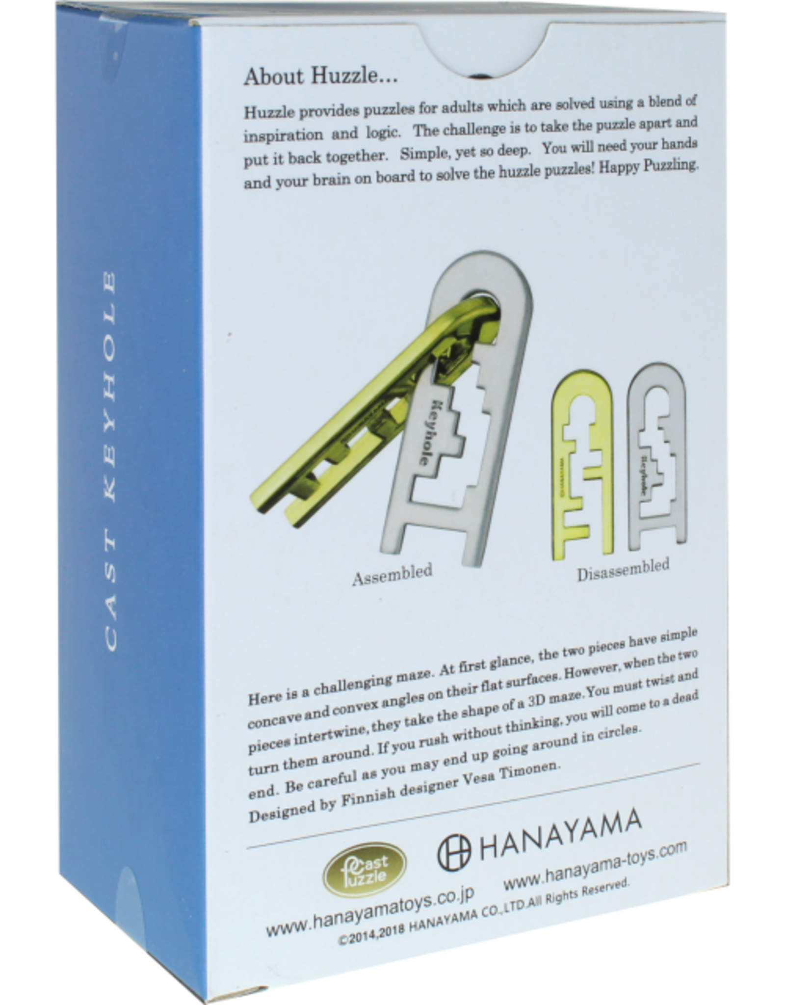Keyhole Puzzle - Hanayama Cast Metal Puzzle - Difficulty Level 4/6