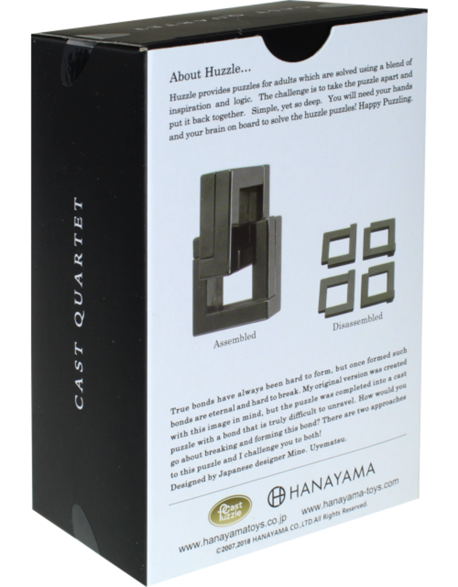 Quartet Puzzle - Hanayama Cast Metal Puzzle - Difficulty Level 6/6