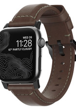 Nomad - Traditional Leather Band Rustic Brown with Black Hardware for Apple Watch 44/42mm