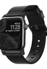 Nomad - Modern Leather Band Black with Black Hardware for Apple Watch 44/42mm