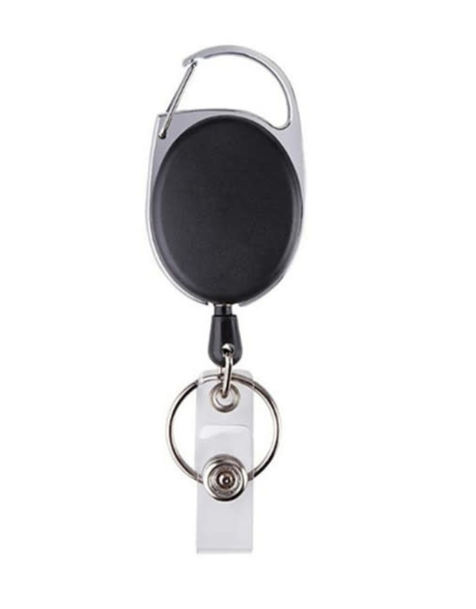 Door Opener with Key Ring and Retractable Key Ring Matte Silver