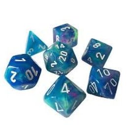 Chessex FESTIVE 7-DIE SET WATERLILY/WHITE
