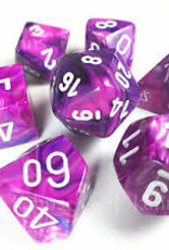 Chessex FESTIVE 7-DIE SET VIOLET/WHITE