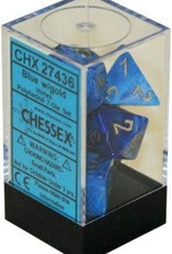 Chessex VORTEX 7-DIE SET BLUE/GOLD