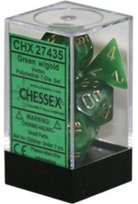 Chessex VORTEX 7-DIE SET GREEN/GOLD