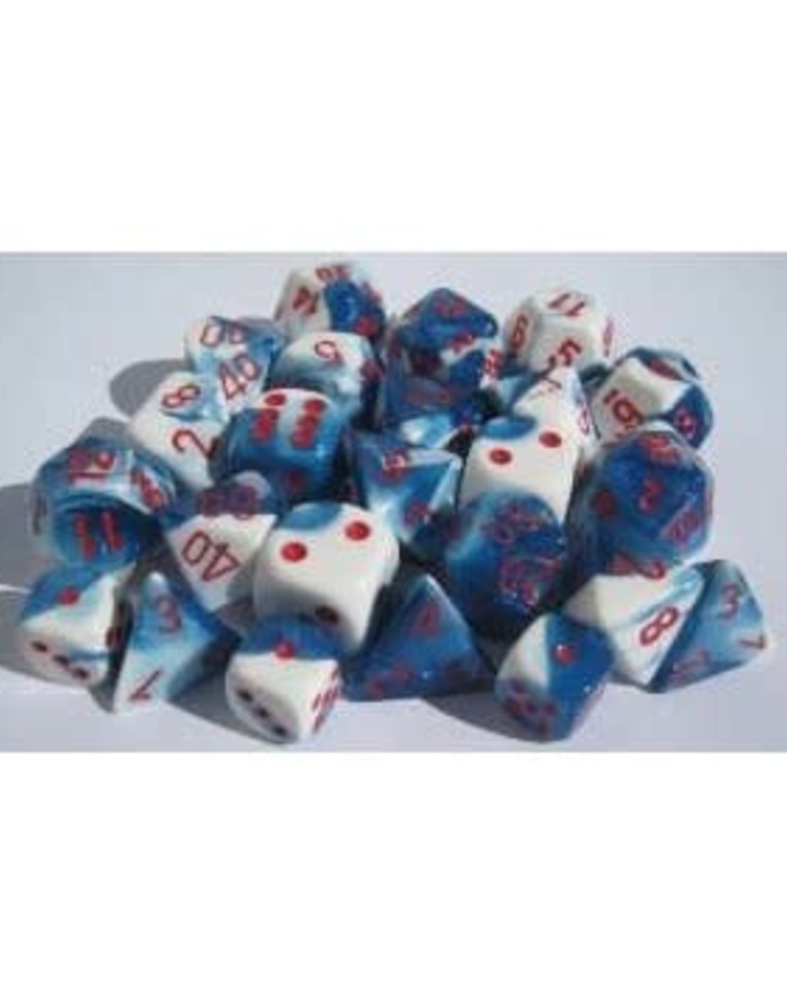 Chessex GEMINI 7-DIE ASTRAL-BLUE/RED