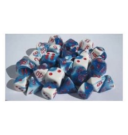 Chessex GEMINI 7-DIE ASTRAL-BLUE/RED