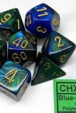 Chessex GEMINI 7-DIE SET BLUE-GREEN/GOLD