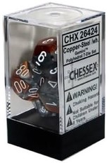 Chessex GEMINI 7-DIE SET COPPER-STEEL/WHITE