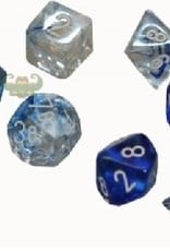 Chessex NEBULA 7-DIE SET DARK BLUE/WHITE