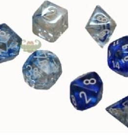 Chessex NEBULA 7-DIE SET DARK BLUE/WHITE