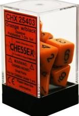 Chessex Chessex Opaque Dice (7) Orange/Black