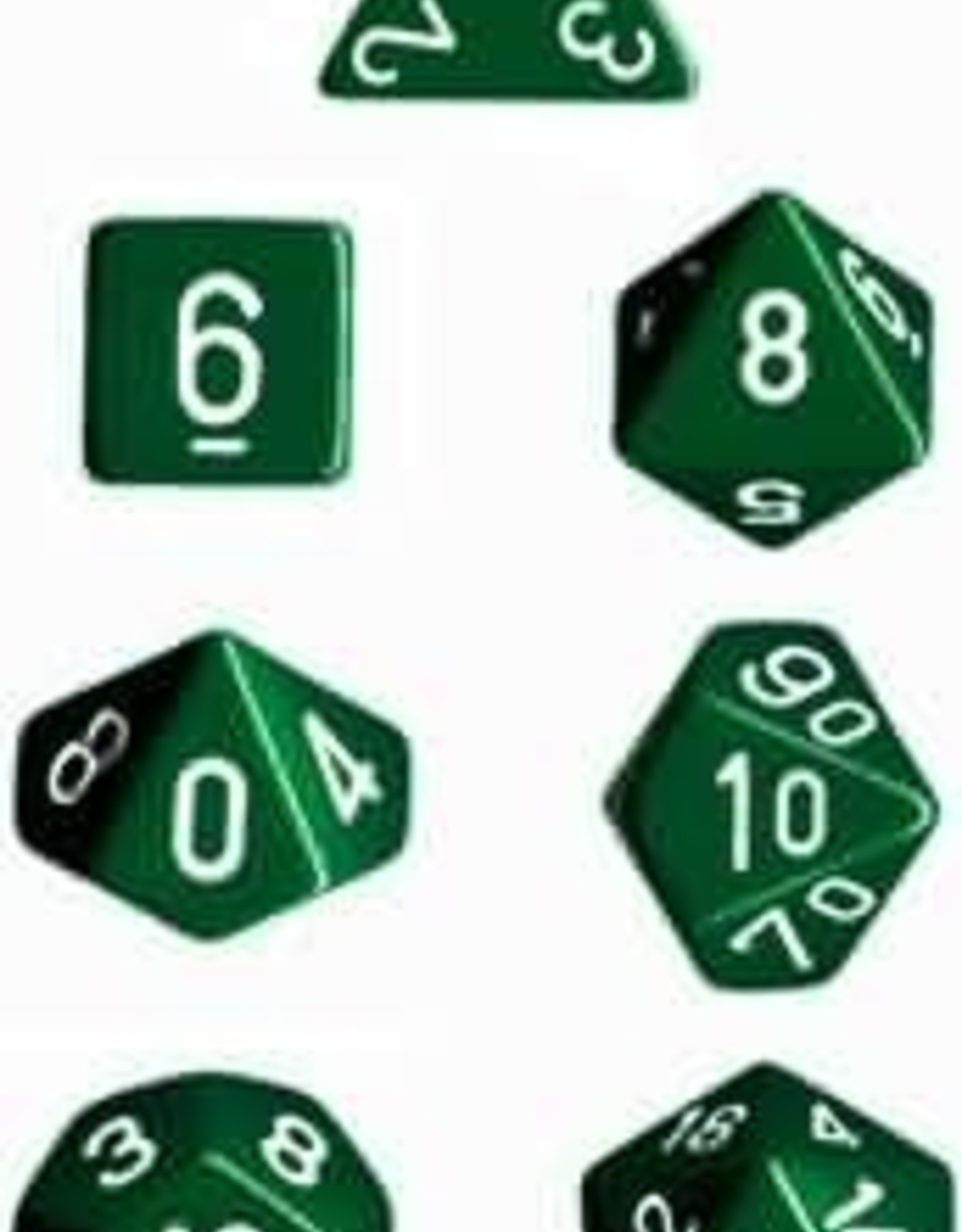 Chessex Chessex Opaque Dice (7) Green/White
