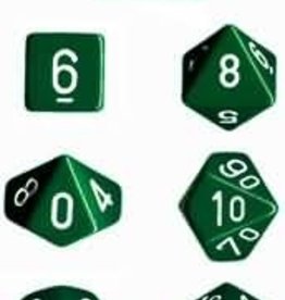 Chessex Chessex Opaque Dice (7) Green/White