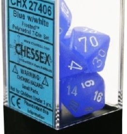 Chessex FROSTED 7-DIE SET BLUE/WHITE