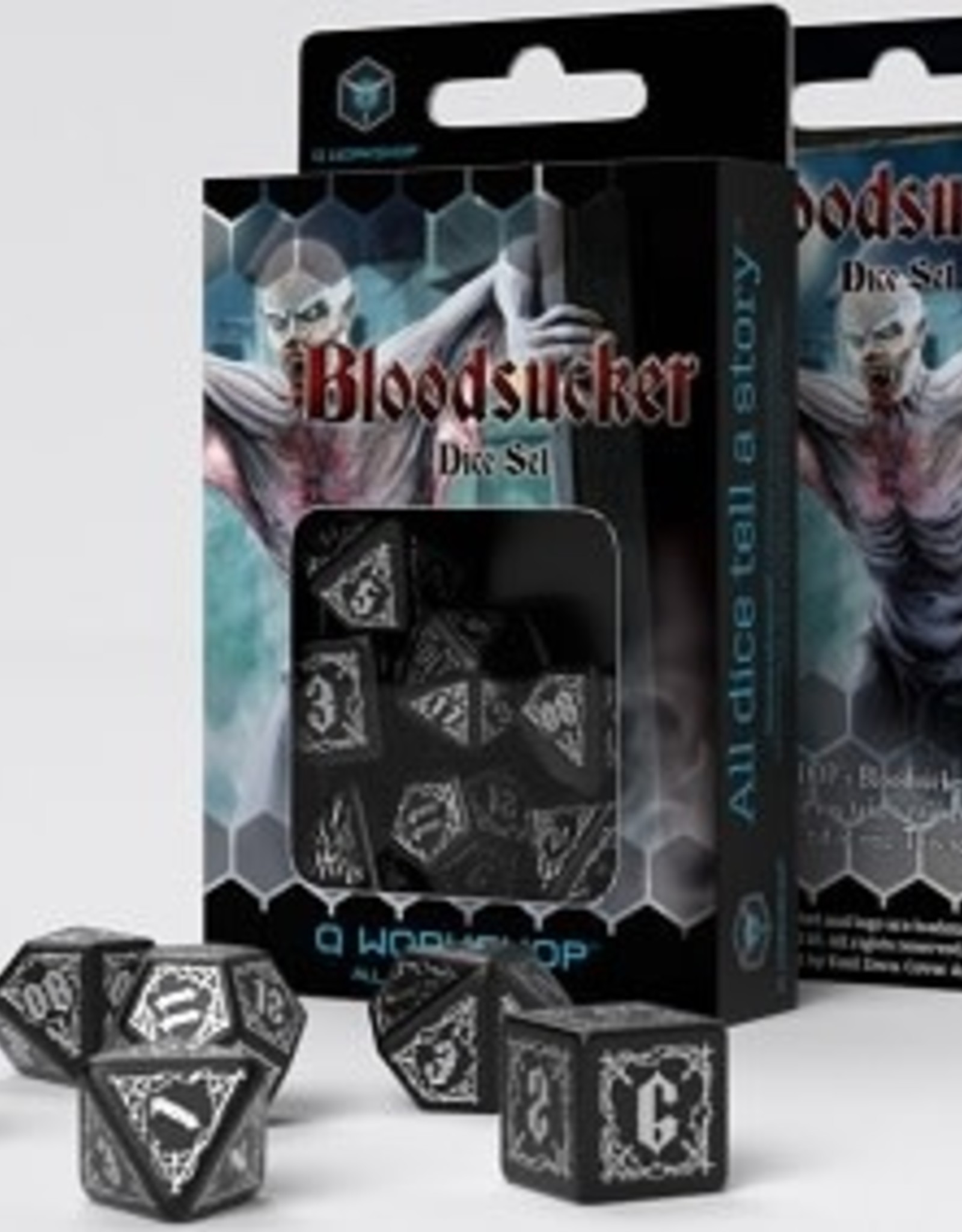 BLOODSUCKER BLACK AND SILVER DICE SET