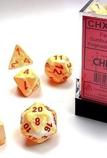 Chessex FESTIVE 7-DIE SET SUNBURST/RED