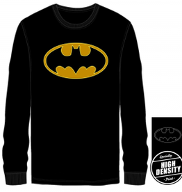 BATMAN - S Logo High Density Outline Men's Black LS Tee