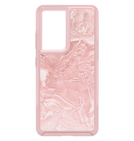 Otterbox Otterbox - Symmetry Clear Protective Case Pink Interference/Shell-Shocked for Samsung Galaxy S21 Ultra