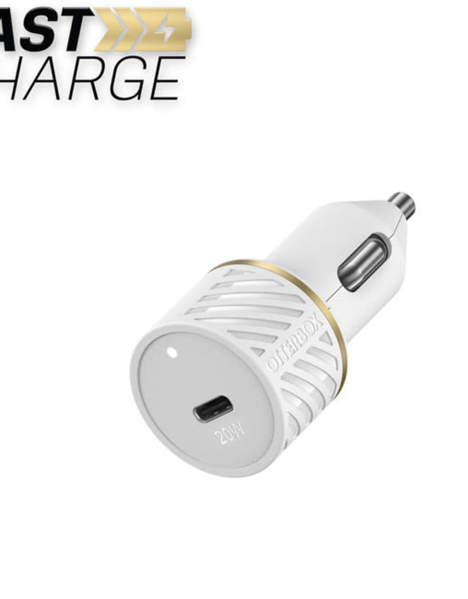 Otterbox Otterbox - Fast Charge PD Car Charger USB-C 20W Cloud Dust (White)