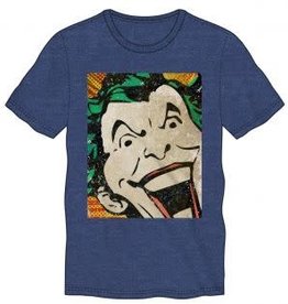 DC COMICS - M JOKER - Joker Vintage Comic Face Men's Navy Tee