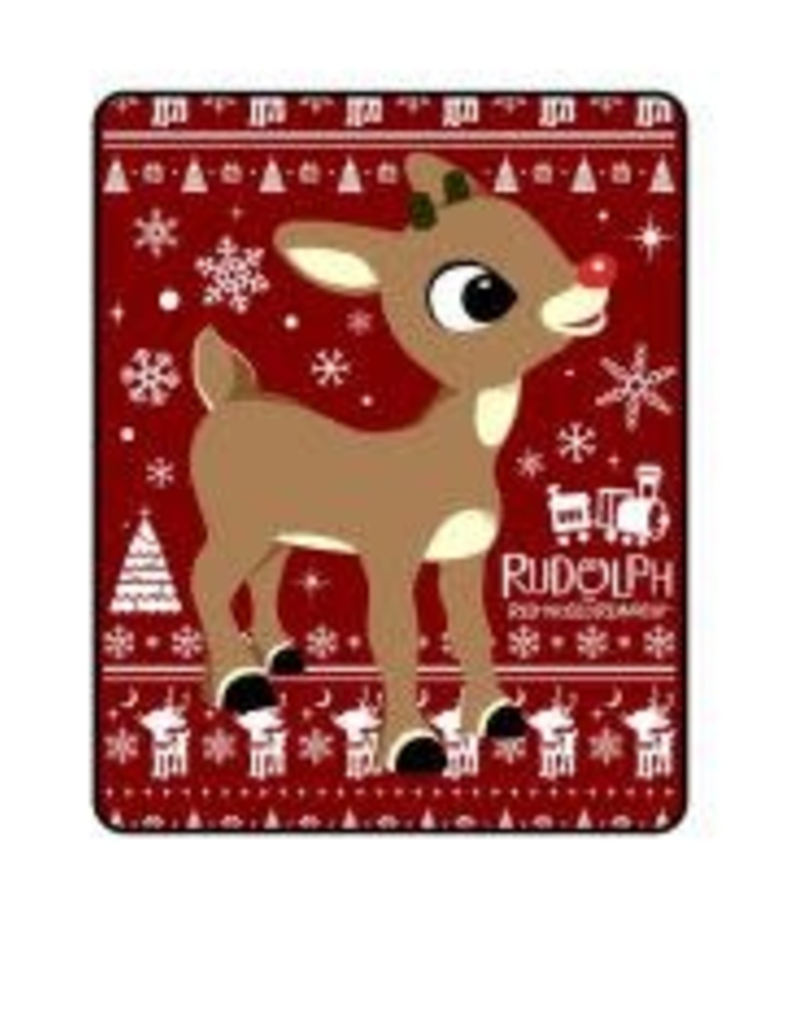 RUDOLPH -Ugly Sweater Digital Throw