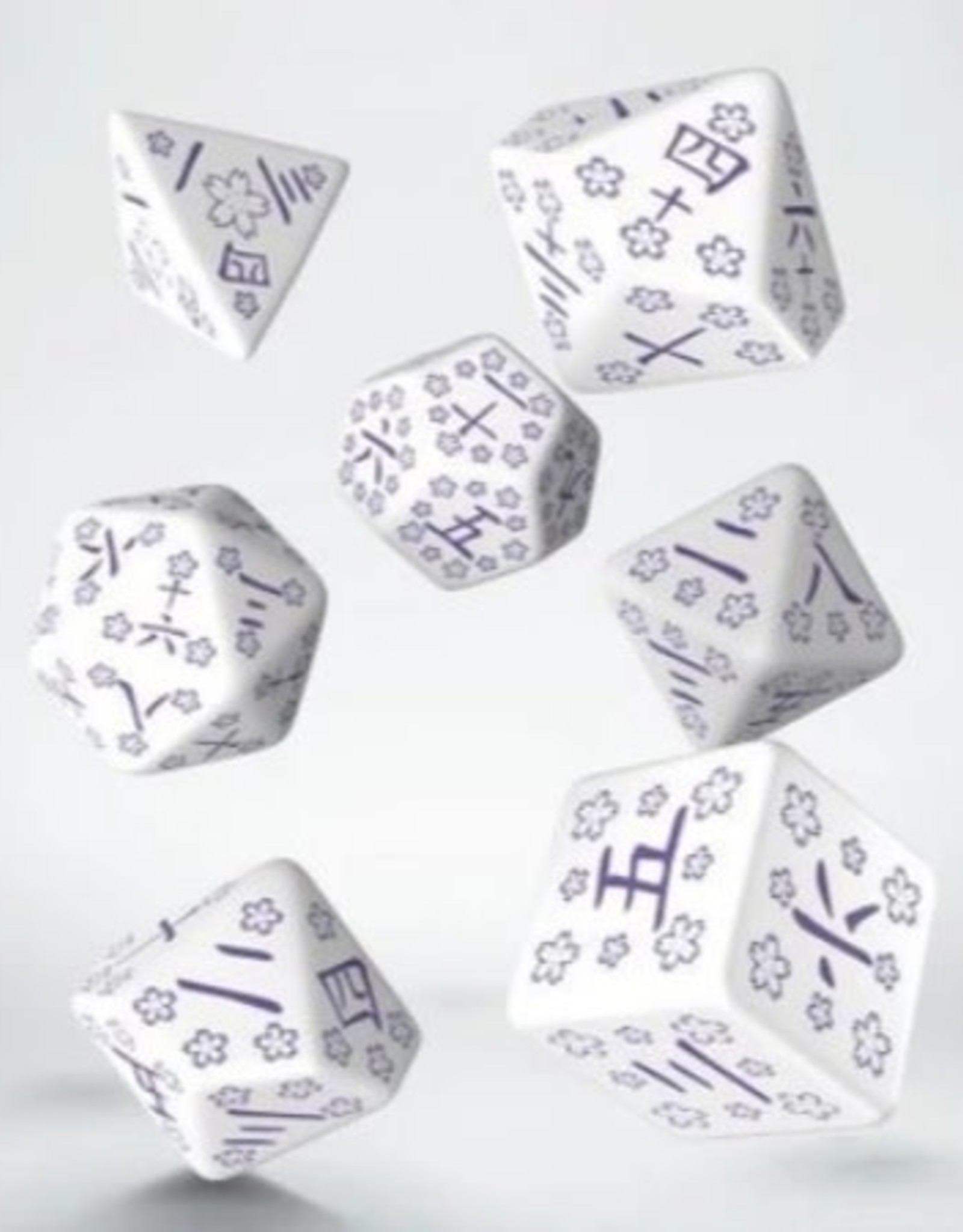 JAPANESE DICE SET BLUE STAR LOTUS