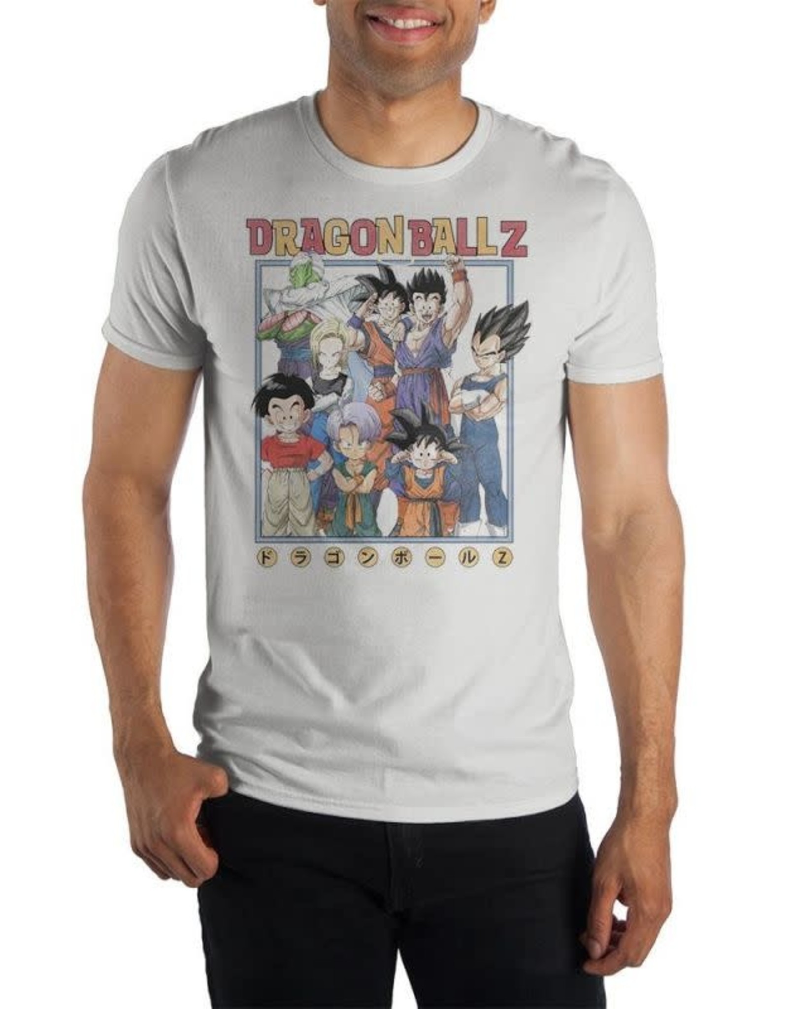 DRAGON BALL Z - GROUP IN FRAME WORN Men's White Tee S