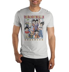 DRAGON BALL Z - GROUP IN FRAME WORN Men's White Tee S