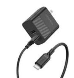 Otterbox Otterbox - Dual USB 12W Premium Wall Charger with USB-C Cable 4ft Black
