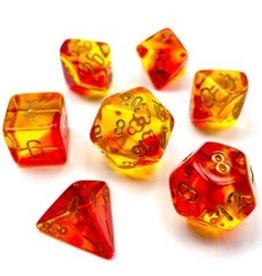 GEMINI POLY TRANSLUCENT RED-YELLOW/GOLD 7-DIE SET