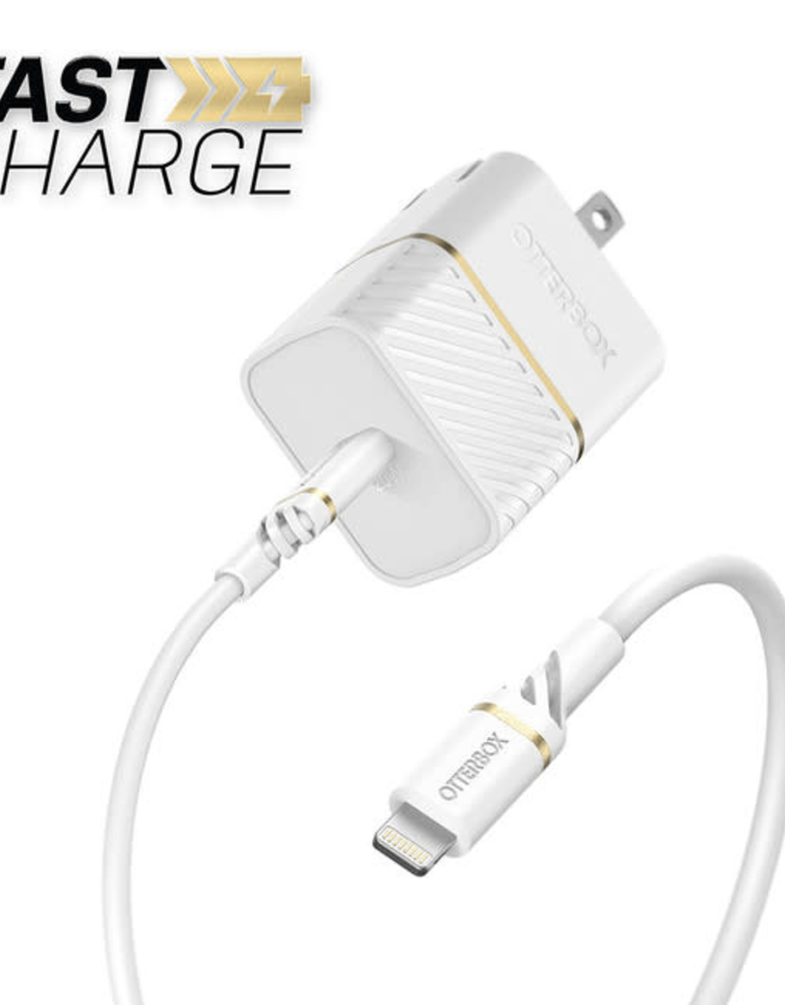 Otterbox Premium Fast Charge PD Wall Charger 20W w/Lightning 3.3ft White