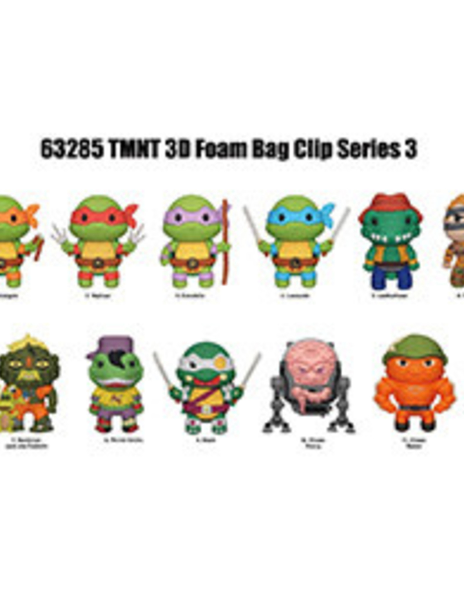 3D FOAM BAG CLIP STRANGER THINGS/SONIC/TMNT