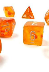 Chessex BOREALIS 7-DIE SET BLOOD ORANGE/WHITE LUMINARY