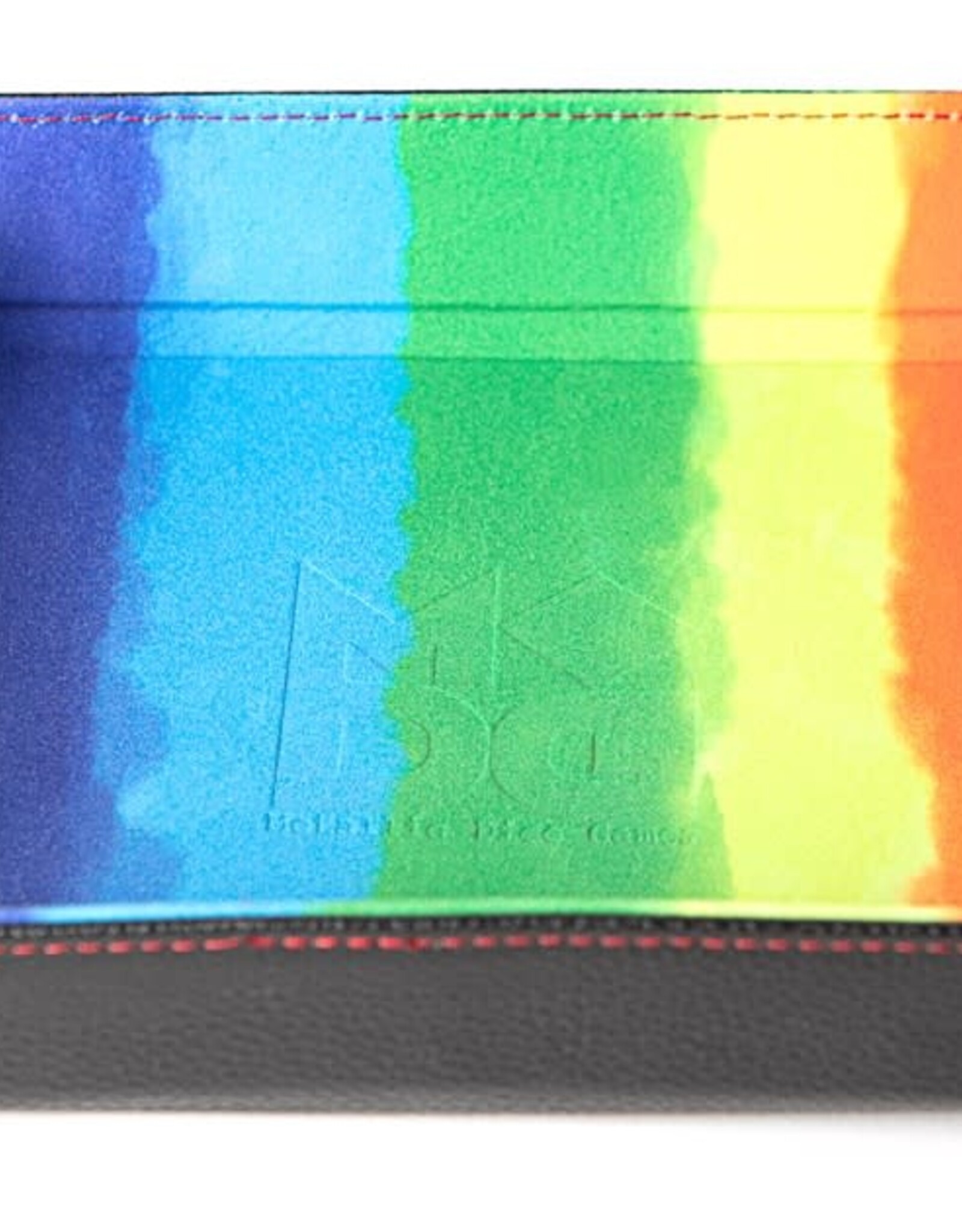 FOLD UP DICE VELVET TRAY W/ PU LEATHER  WATERCOLOR