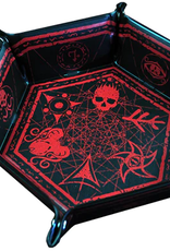 ELDER DICE FOLDING DICE TRAY RED ON BLACK