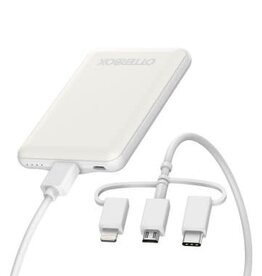 Otterbox 5,000 mAh 3-in-1 Portable Power Bank Mobile Charging Kit - White