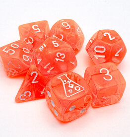 TRANSLUCENT 7-DIE SET NEON ORANGE/WHITE
