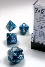 Chessex Chessex Lustrous Dice (7) Slate/White