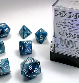 Chessex Chessex Lustrous Dice (7) Slate/White
