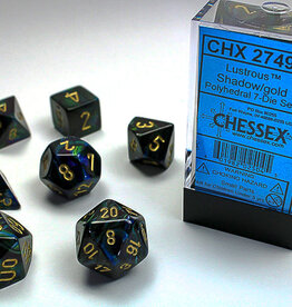 Chessex Chessex Lustrous Dice (7) Shadow/Gold