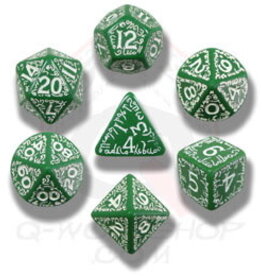 ELVEN DICE SET: GREEN/WHITE