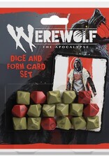 SALE - WEREWOLF: THE APOCALYPSE 5E RPG GAME DICE/FORM CRD