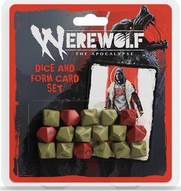 SALE - WEREWOLF: THE APOCALYPSE 5E RPG GAME DICE/FORM CRD